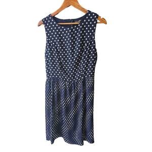 Candalite Polka Dot Dress Navy Blue Size S NWT